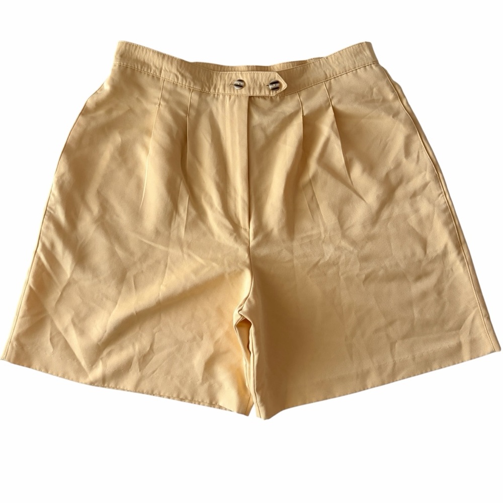 Vintage High Waist Yellow Shorts, Size 12